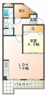 ハイツニュー多聞【4階】の間取り