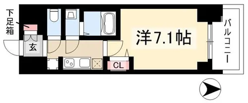プレサンス桜通ベルノ【3階】の間取り