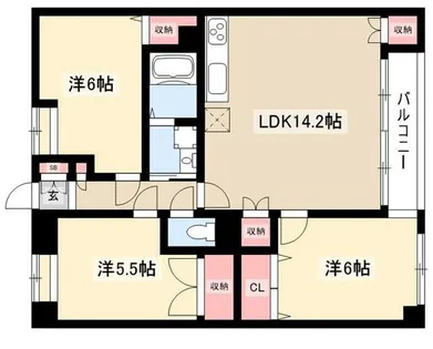 セレニティキフネ【1階】の間取り