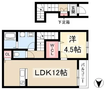 リーブルファイン戸田【202号室】の間取り