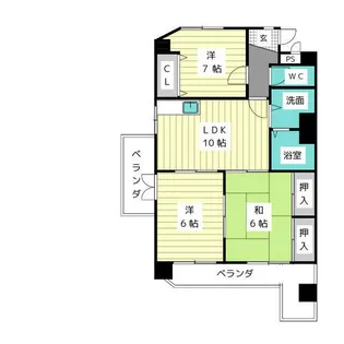 イオス名東【3階】の間取り