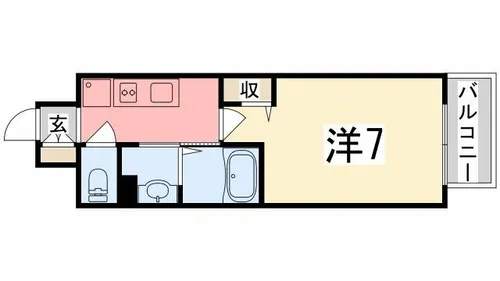 Luxe姫路【214号室】の間取り