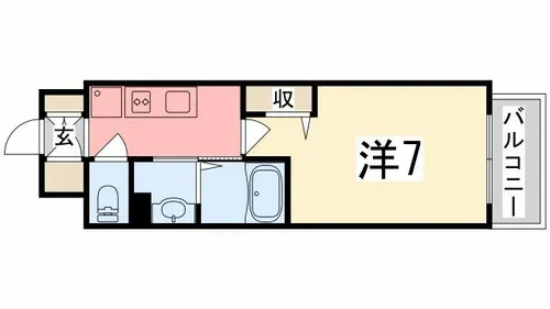 Luxe姫路【713号室】の間取り