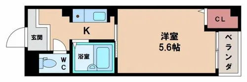 ヴェール天王寺【6階】の間取り