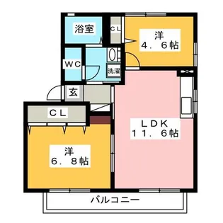 ファミーユ豊が丘 B棟【2階】の間取り