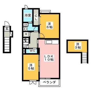 グリーンリーフ【2階】の間取り