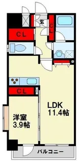 レジデンス枝光【6階】の間取り