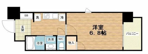 リビオメゾン西天満【7階】の間取り