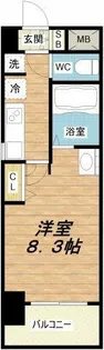 クレストコート難波サウス【3階】の間取り
