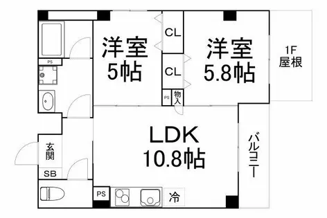 レノバール緑橋【3階】の間取り