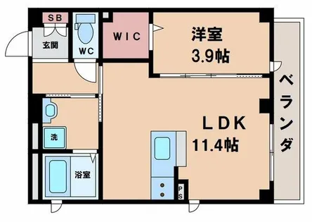 コスタ北河堀【2階】の間取り