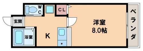 安田ハイツ【1階】の間取り