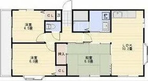 デュエットかもしか【2階】の間取り