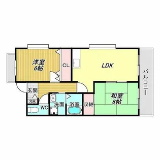 コウジィーコート大南【6階】の間取り