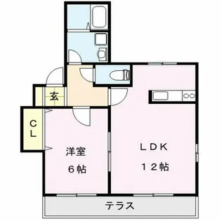 サンビスタ21【102号室】の間取り