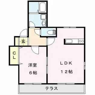 サンビスタ21【102号室】の間取り