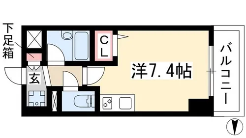 RIDGE堀田【202号室】の間取り