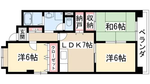シャンポール幹Ⅰ【305号室】の間取り