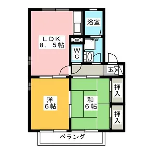 エントピア東町【2階】の間取り