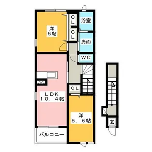 2LDKの間取り画像