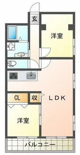上高丸コーポラス【4階】の間取り