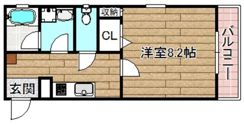 KTIレジデンス摂津富田【2階】の間取り