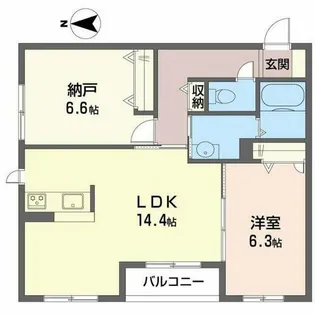 ヌーベル上之島A【2階】の間取り