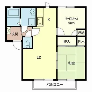 1SLDKの間取り画像