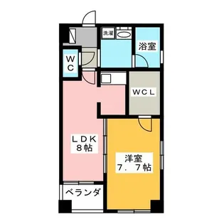 レインボーピア原【5階】の間取り