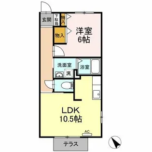 エスポワール栄【101号室】の間取り