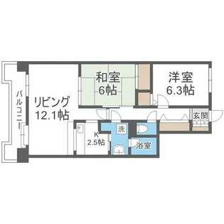 THE RESIDENCE PARK ODORIKOEN【5階】の間取り