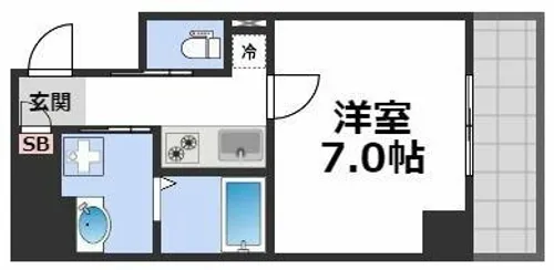 ArtizA森ノ宮D.C.【9階】の間取り