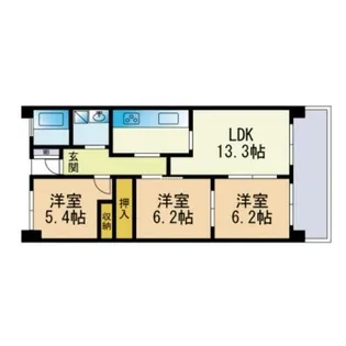 福岡県福岡市南区玉川町【マンション】の間取り
