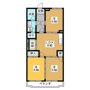 ナチュール池見【2階】の間取り