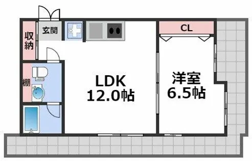 グラスホッパー【4階】の間取り