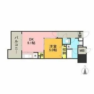 キルンズ博多駅南【5階】の間取り