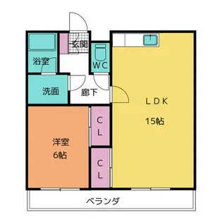 1LDKの間取り画像