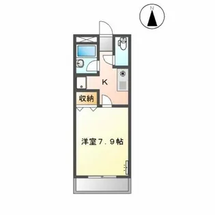 ウエストリバー【2階】の間取り