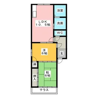 クレストリバー【1階】の間取り