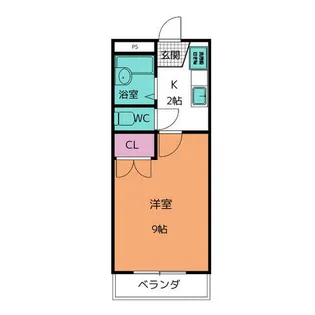 パレス中川【1階】の間取り