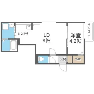 アリュール南6条【4階】の間取り
