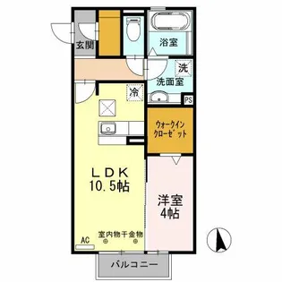 ラヴィング【103号室】の間取り