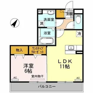 マイ・プラザVI【203号室】の間取り