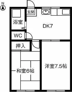 ハイツ川東【2階】の間取り