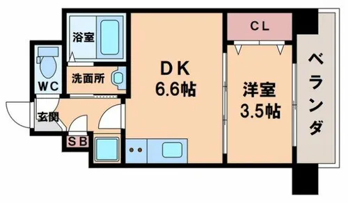 クレストタップ天王寺EAST【5階】の間取り