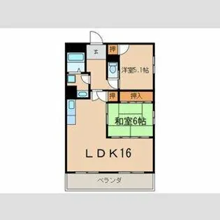 メゾン・ド・楠【401号室】の間取り