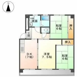 コーポ苗田【4階】の間取り