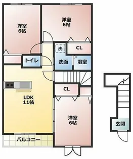 愛知県春日井市春日井上ノ町字上ノ町【アパート】の間取り