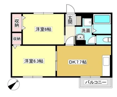 アンシャンテM2【2階】の間取り