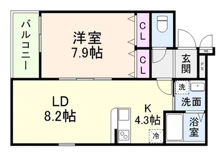 仮称)フジパレス戸伏町Ⅱ【1階】の間取り